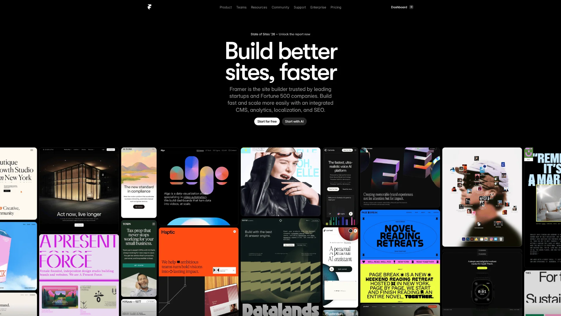 site officiel framer.com