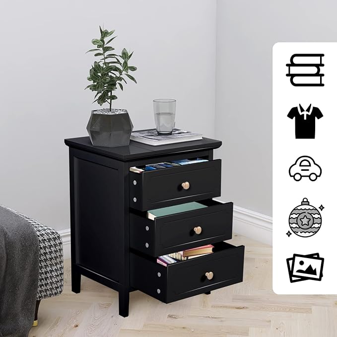 Black oversized nightstand – A stylish and functional furniture piece, perfect for any modern home.