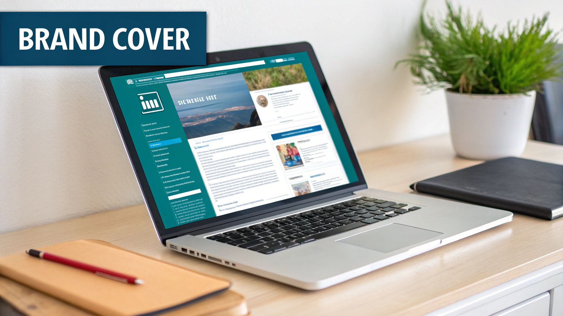 A person creating a LinkedIn post on a laptop