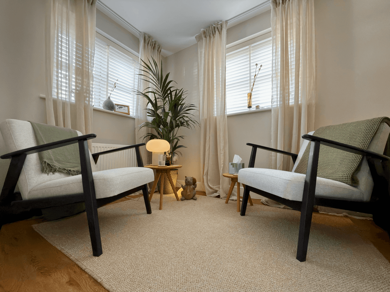 A photo of Justin Wood's therapy room