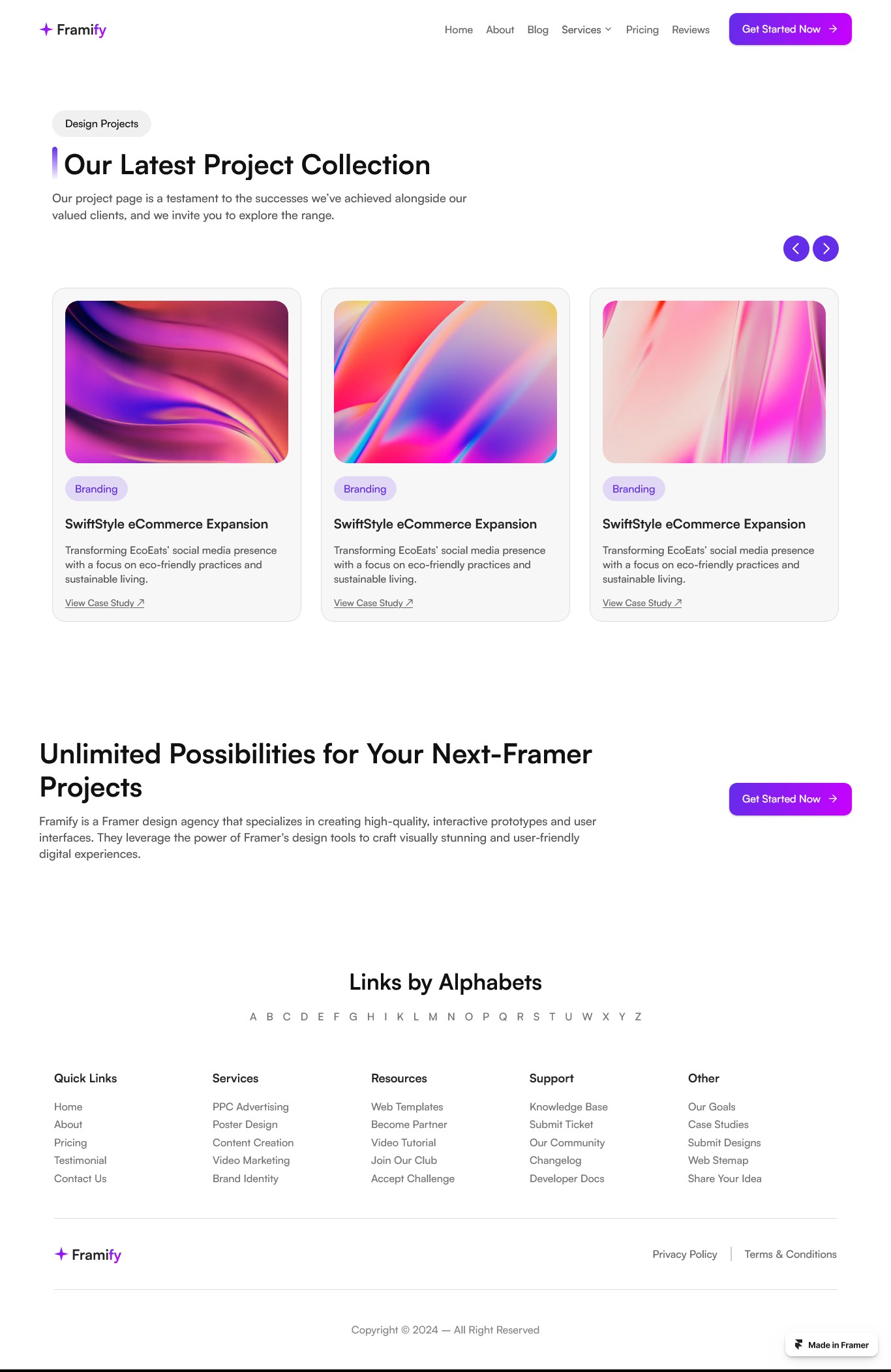 Framer Portfolio Page v4