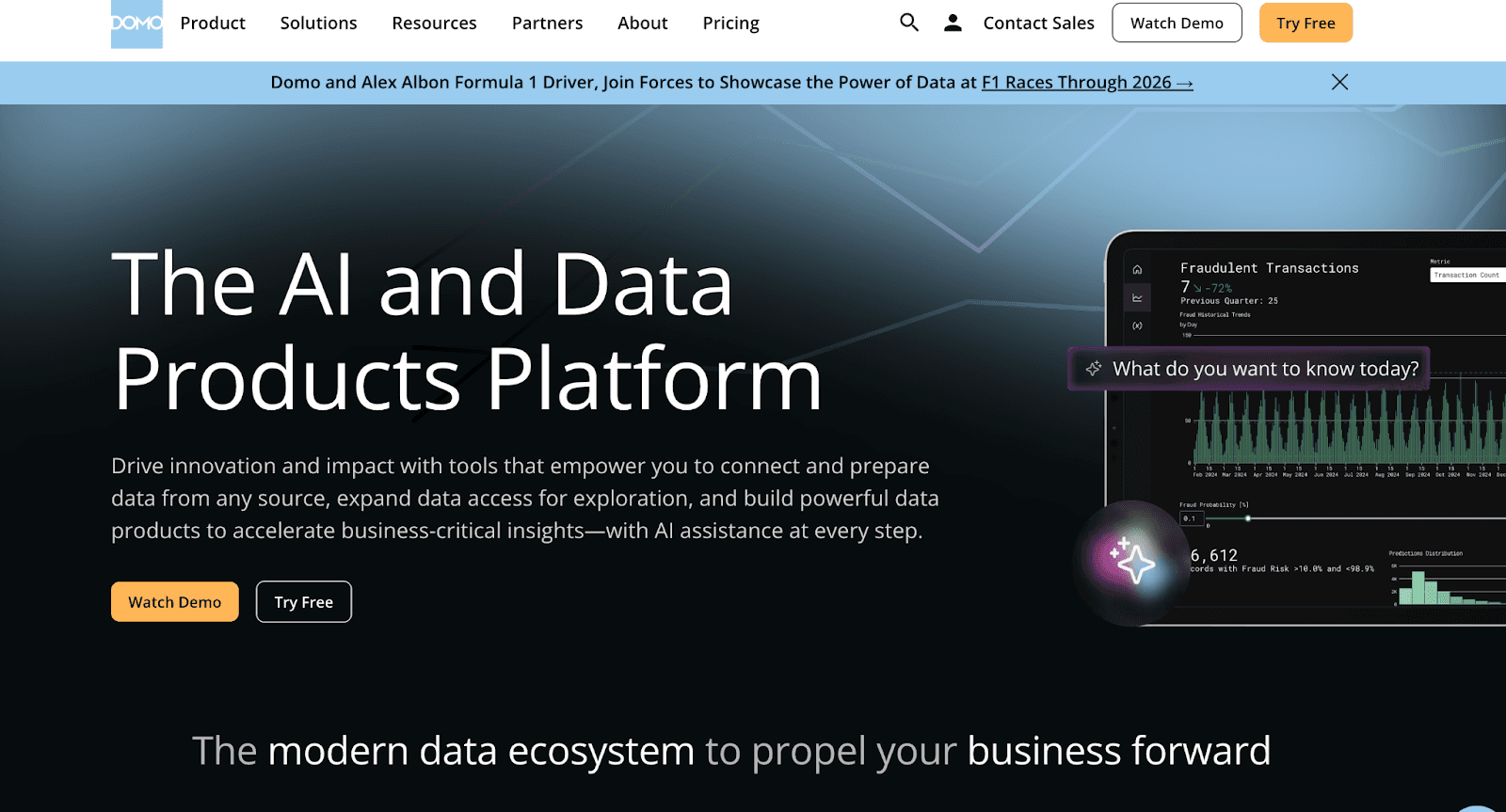 Domo – Cloud BI Platform for Real-Time Financial Dashboards