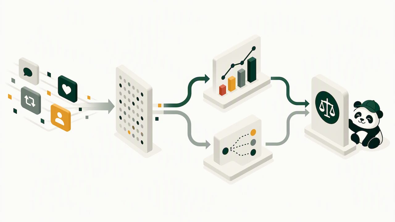 AI monitoring pathways reaching a human decision gate