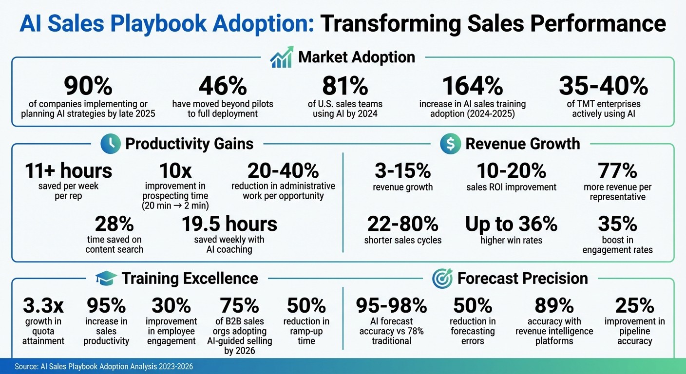AI Sales Playbook Adoption: Key Statistics and Performance Metrics 2023-2026