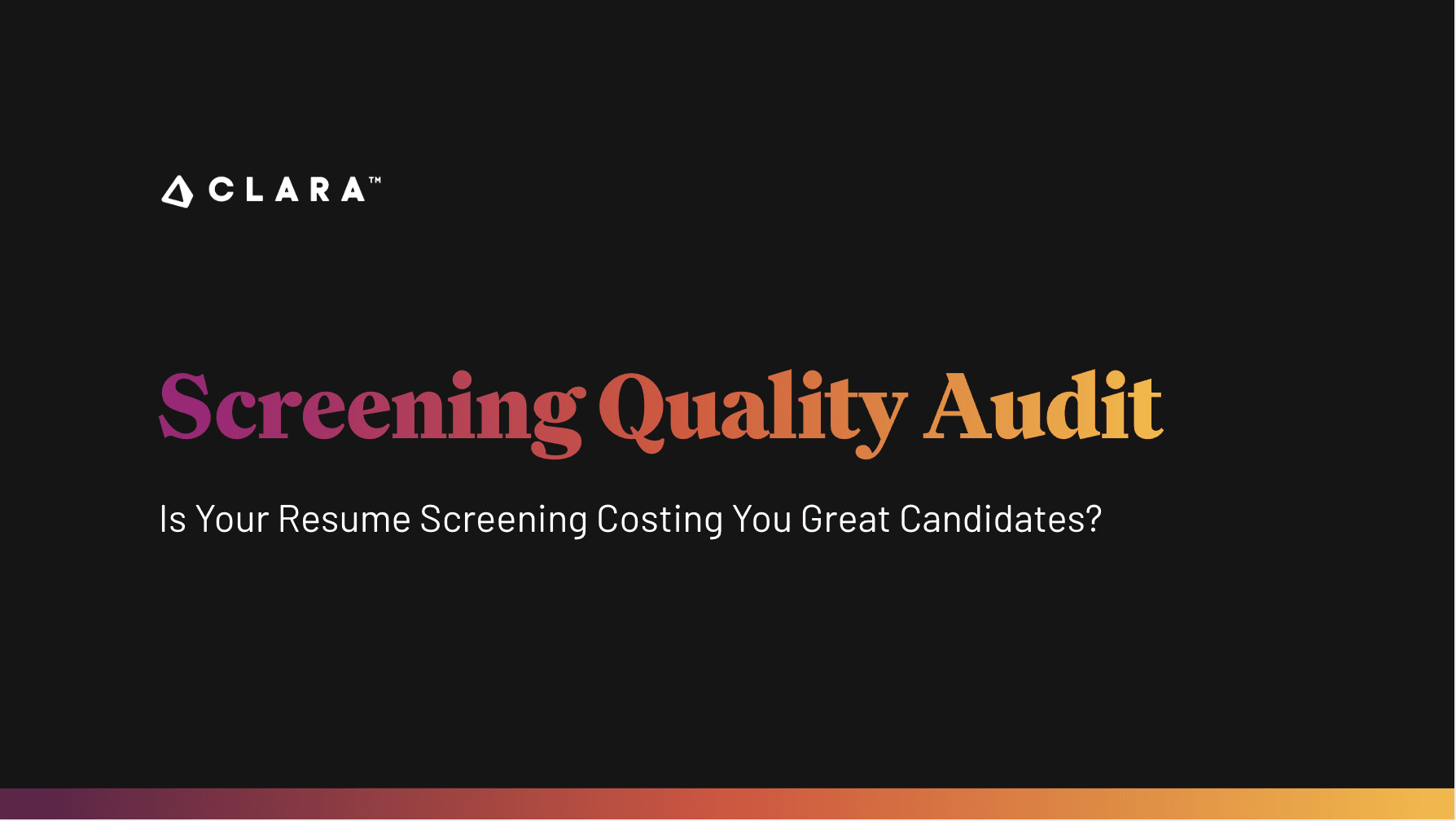 15-point Screening Quality Audit
