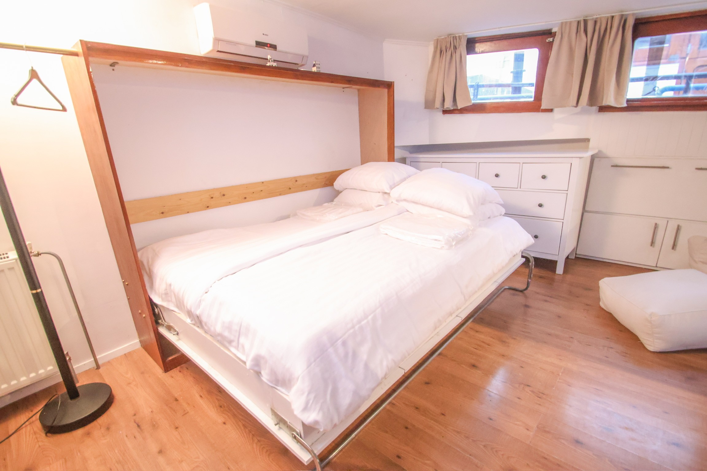 Dining table with leopard wall art