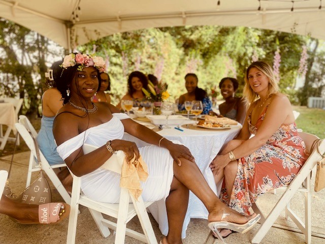 Photo from Ama’s shower where the first Soaring Sister Circle was held