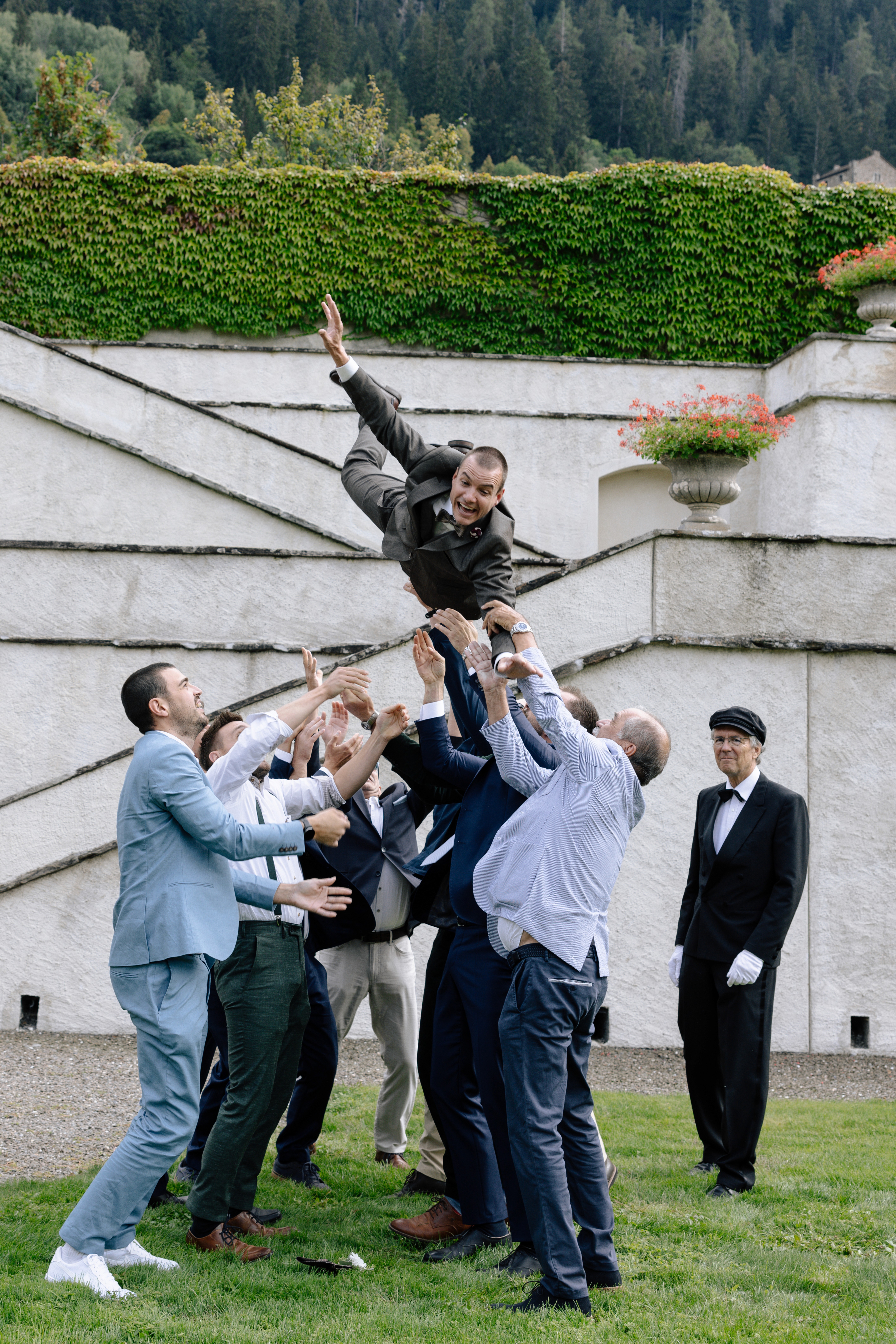 Stylish model in crowd