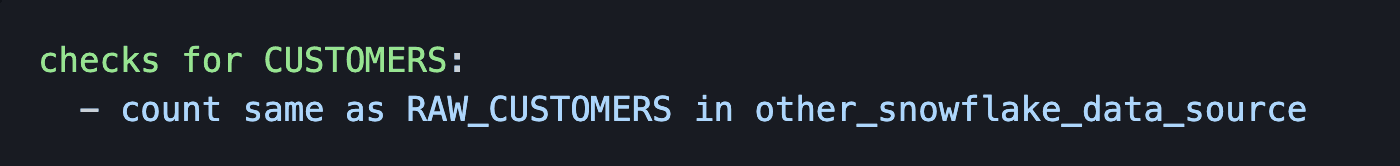 Compare the CUSTOMERS dataset with RAW_CUSTOMERS in another data source.