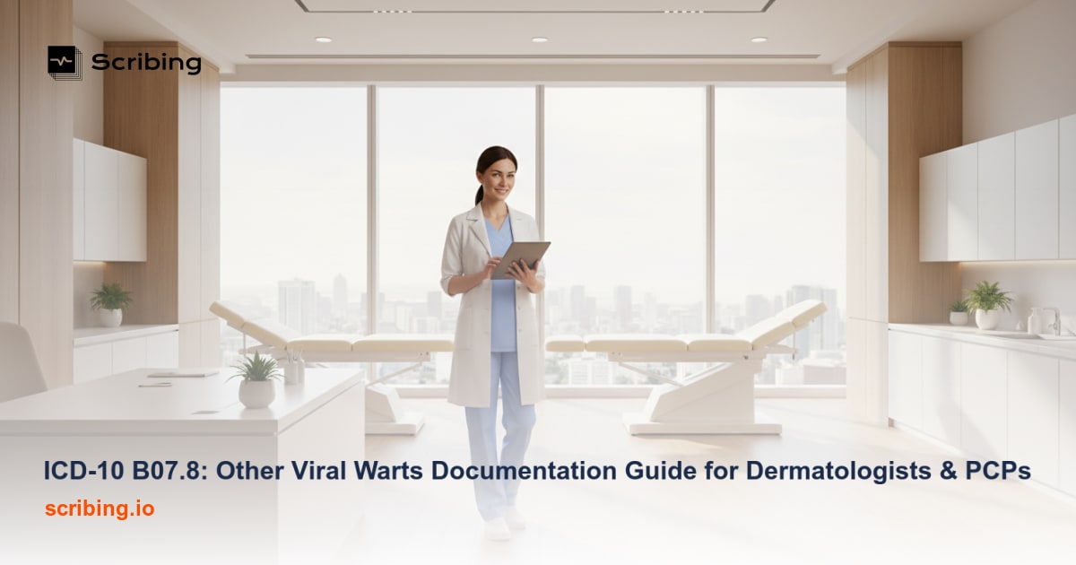 Clinical dermatology documentation guide for ICD-10 B07.8 other viral warts coding and cryotherapy medical necessity