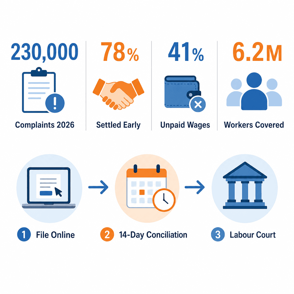 Infographic: Labour Complaint UAE - How to File with MOHRE and Track Status