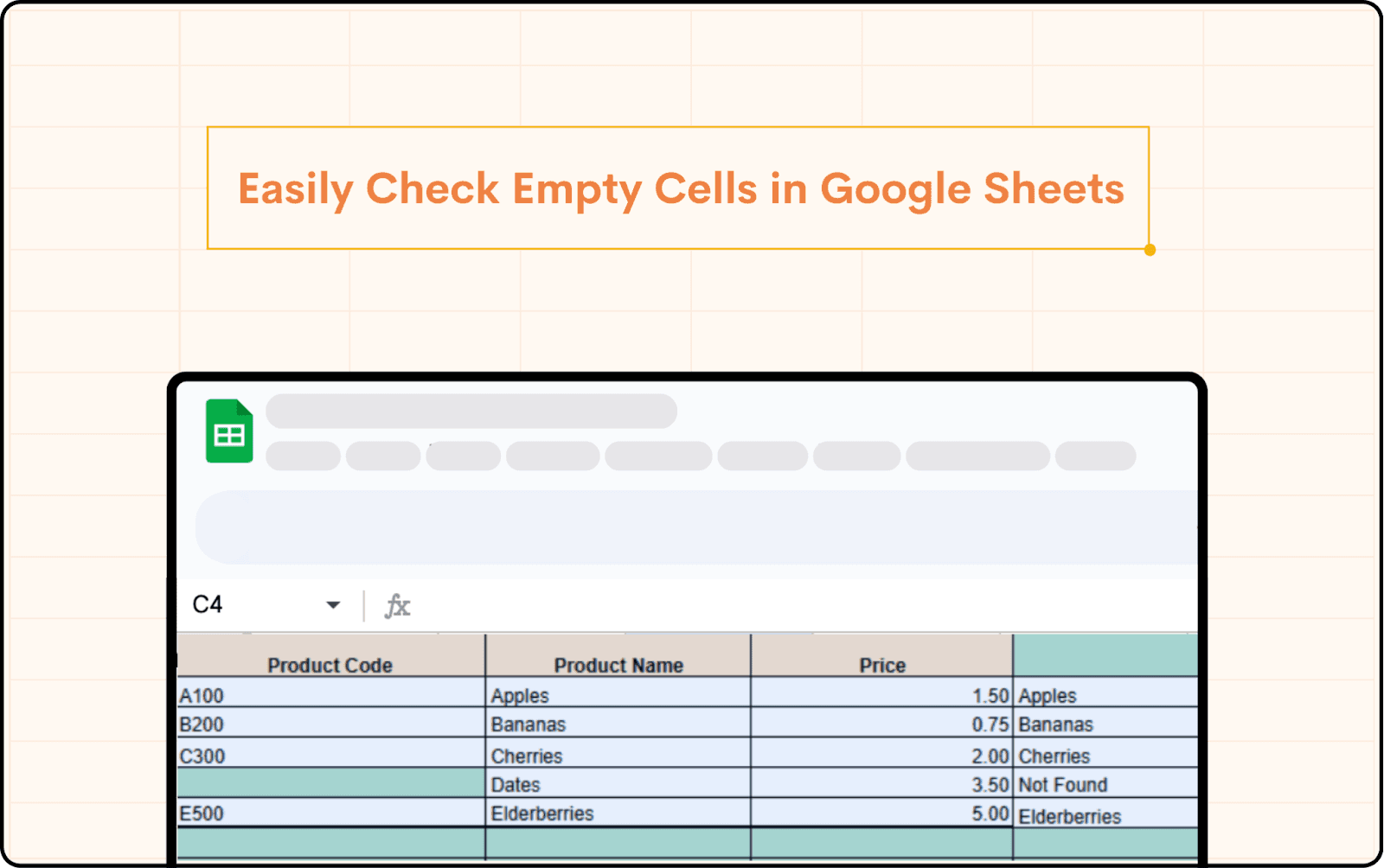 check if cell is empty google sheets