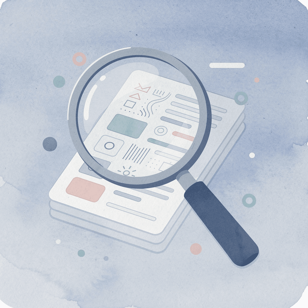 Split scene showing two different approaches to document analysis