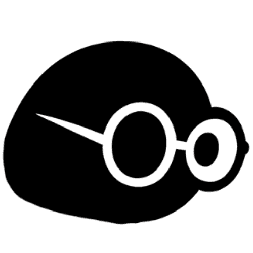 Bookworm mini icon in black