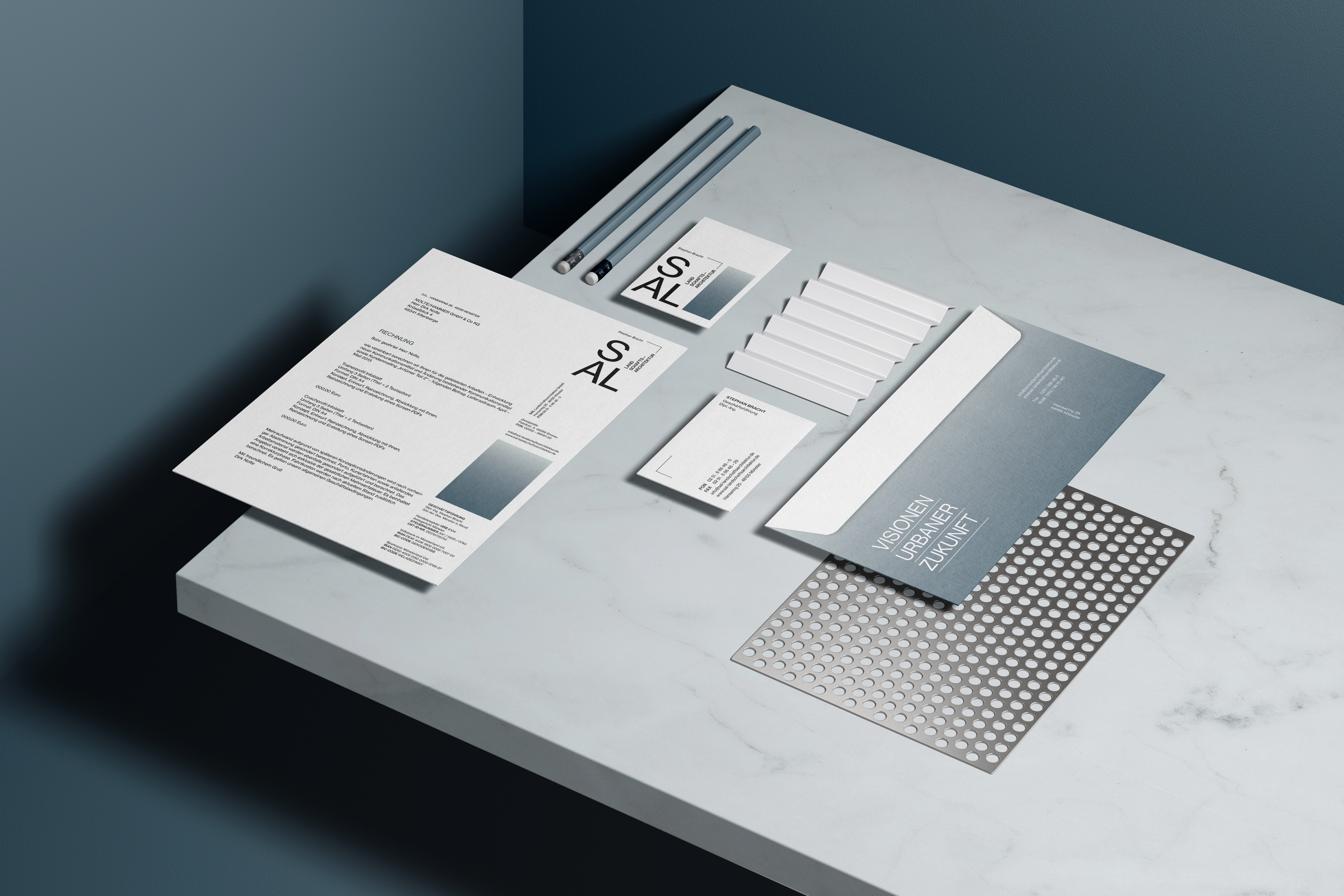 Corporate Design Anwendungen für SAL – Geschäftsausstattung mit Planungsbezug