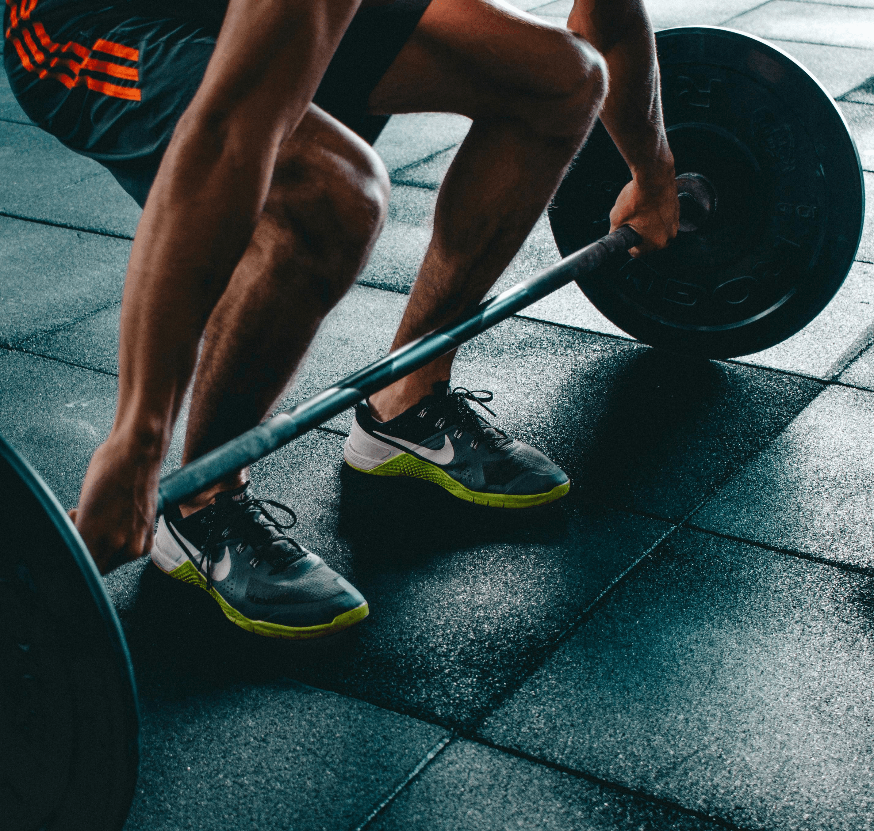 A man lifting weights