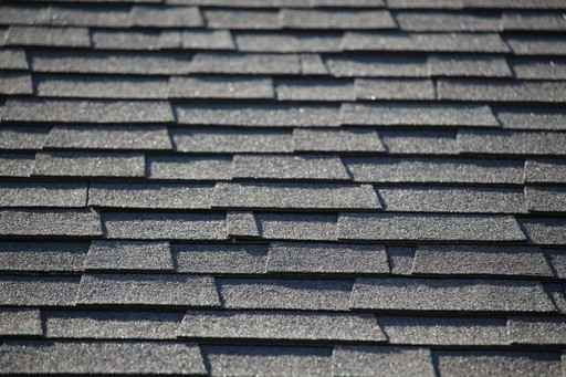 Closeup image of asphalt shingles