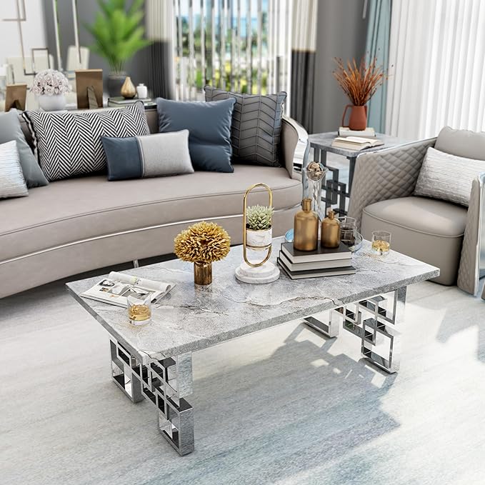 Stylish black and silver coffee table that enhances home decor with its premium build and aesthetic.