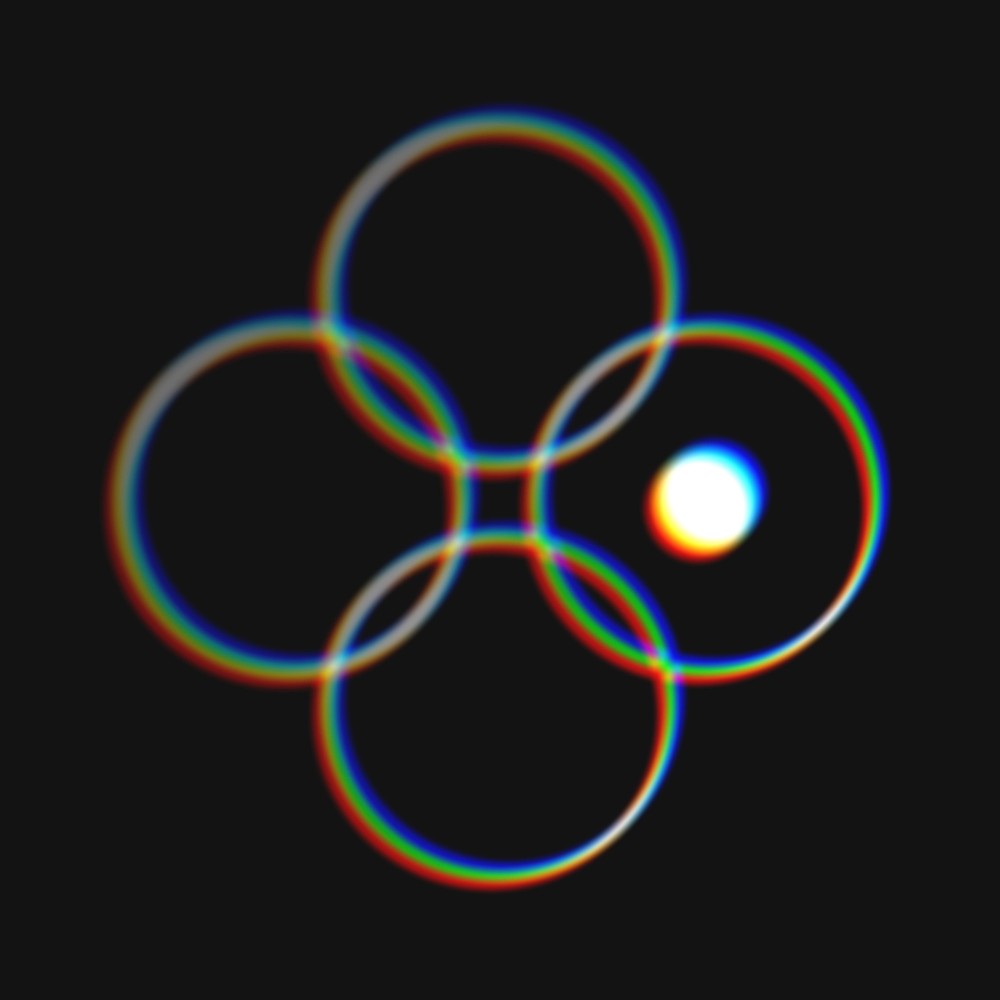 Abstract icon showing time returned via circle shapes