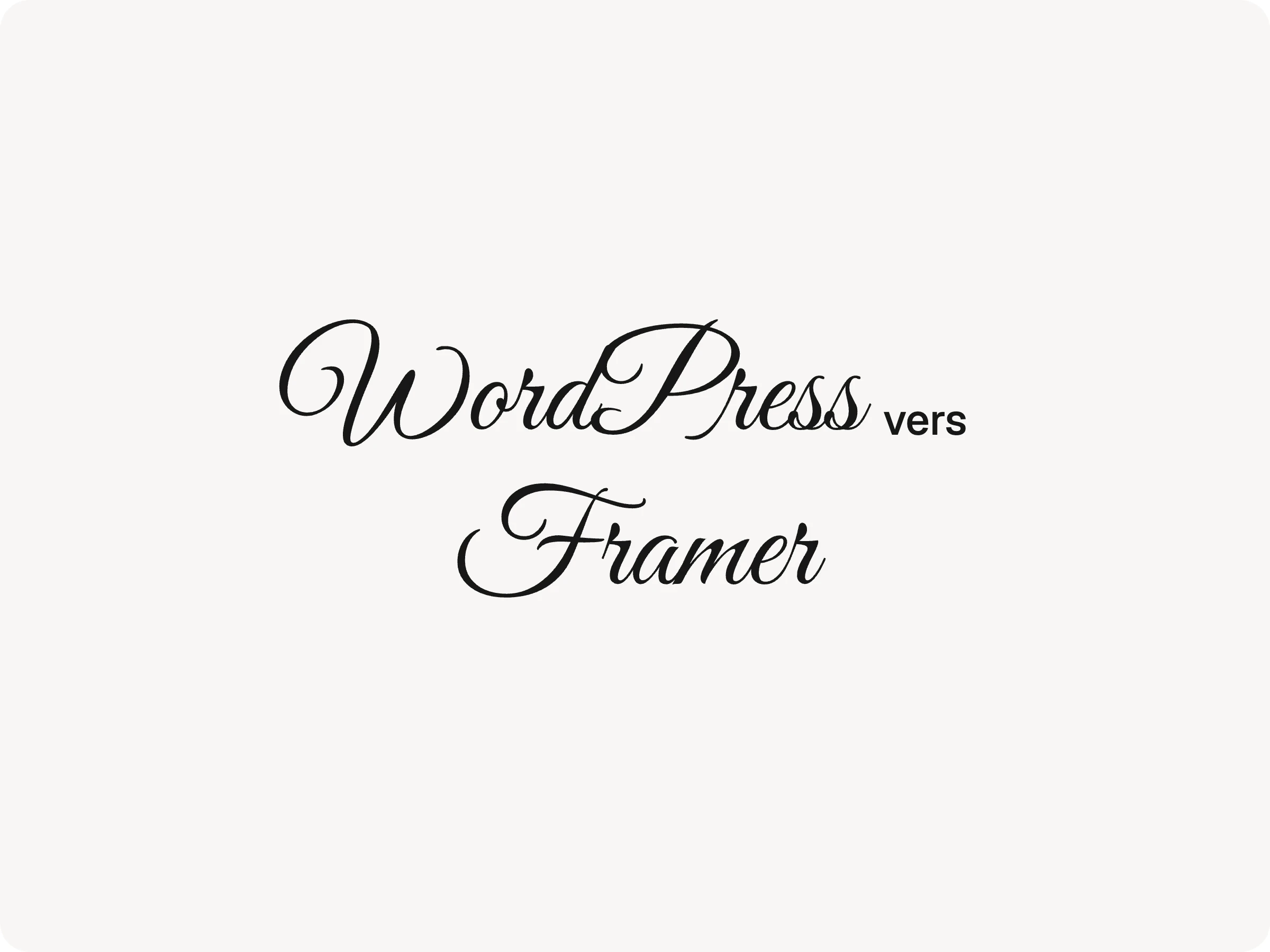 Migrer WordPress vers Framer