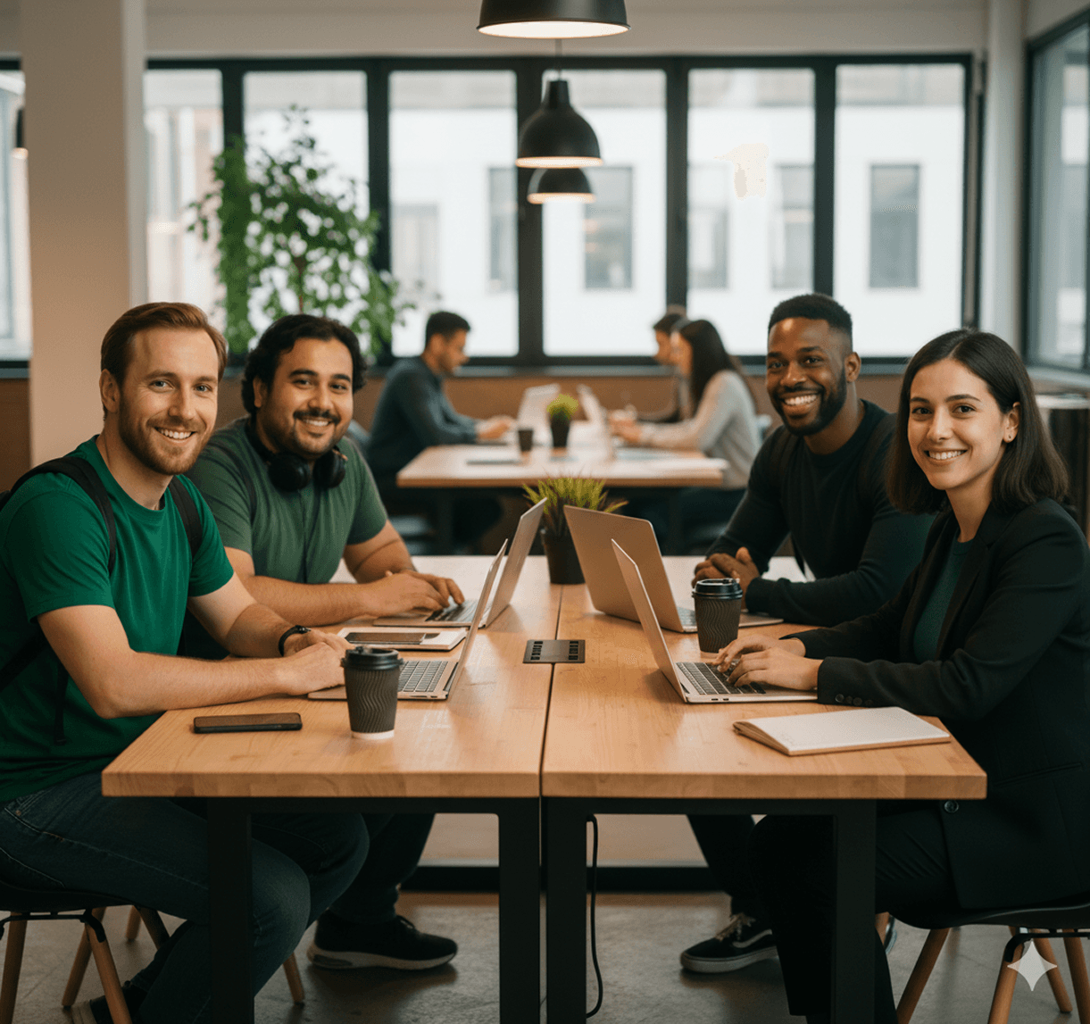 two women looking at the screen of a MacBook