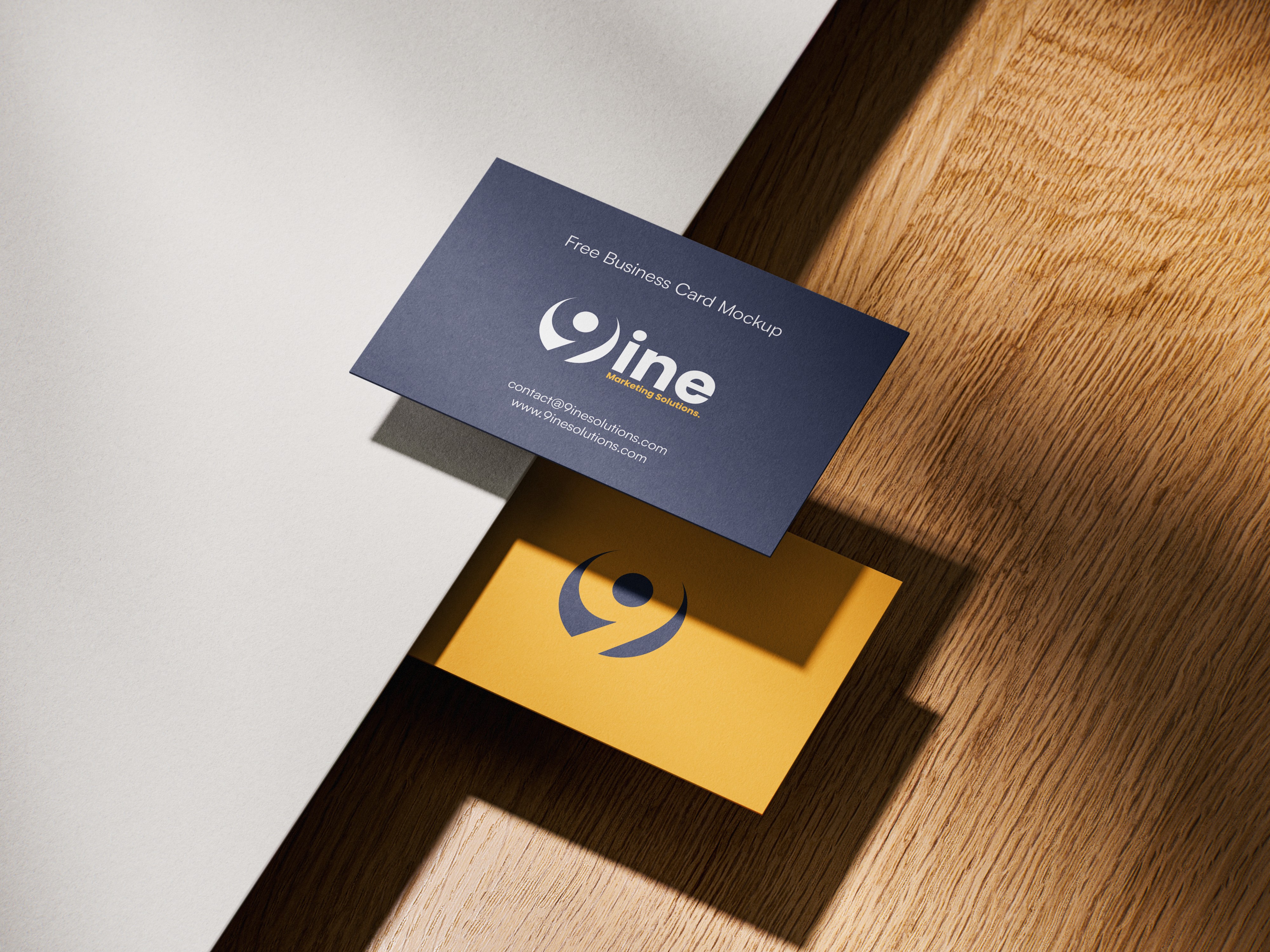Free Business Card Mockup by 9ine