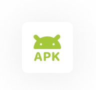 Green APK logo with a frog icon on a dark textured background.