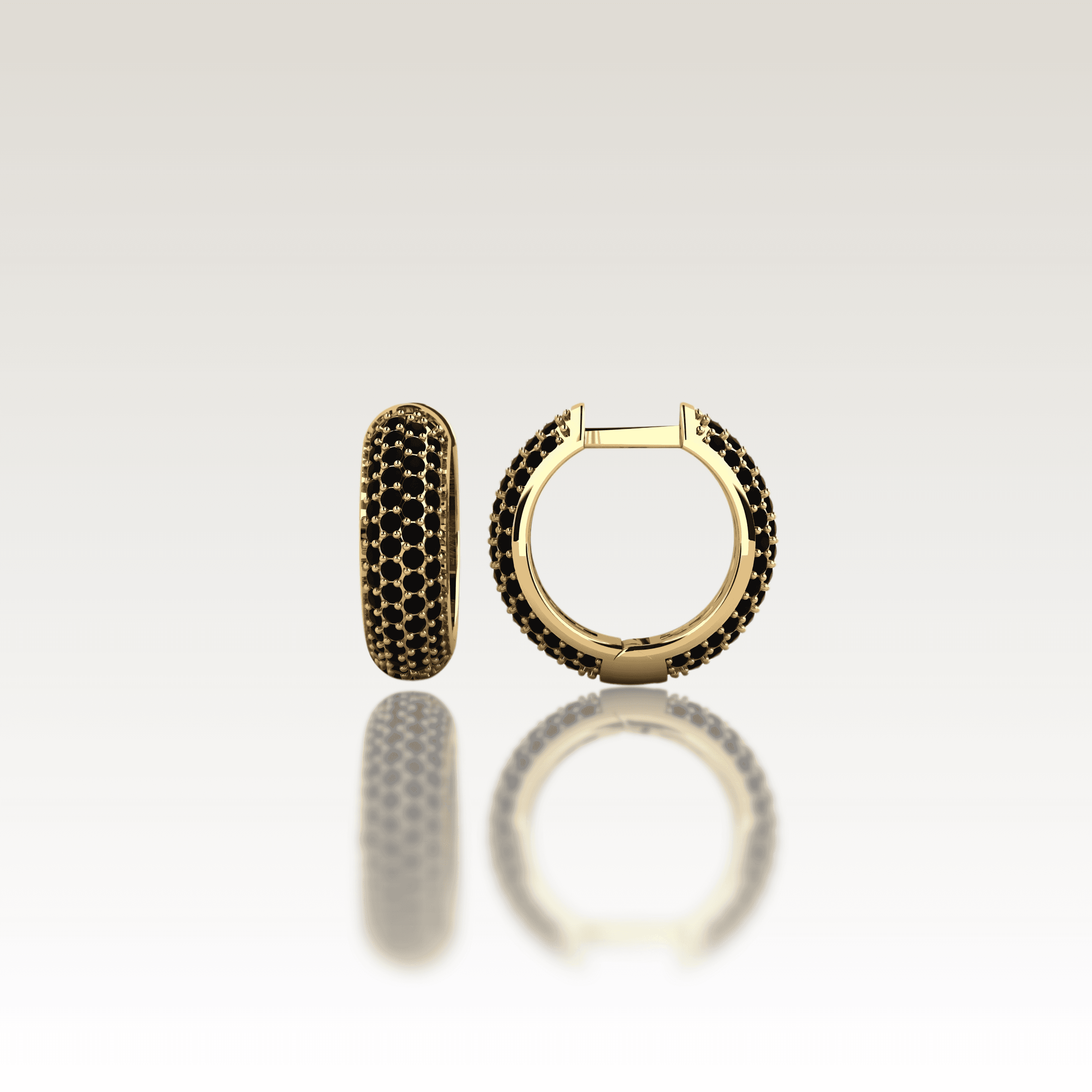 BON'BON Onyx Hoop Earrings image 6