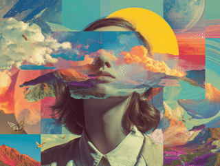 A colorful mosaic tunnel wall is shown.