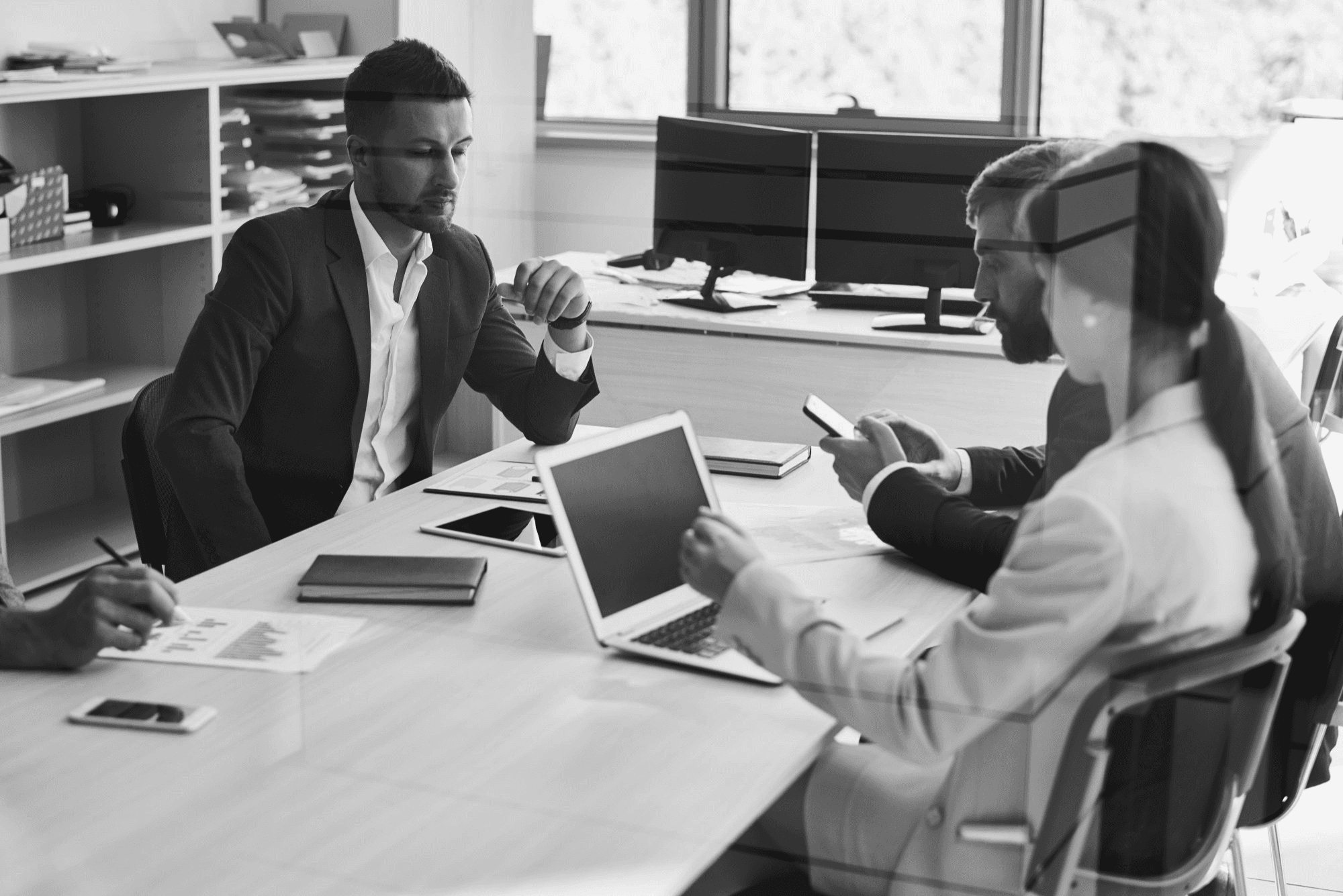 Office discussion scene