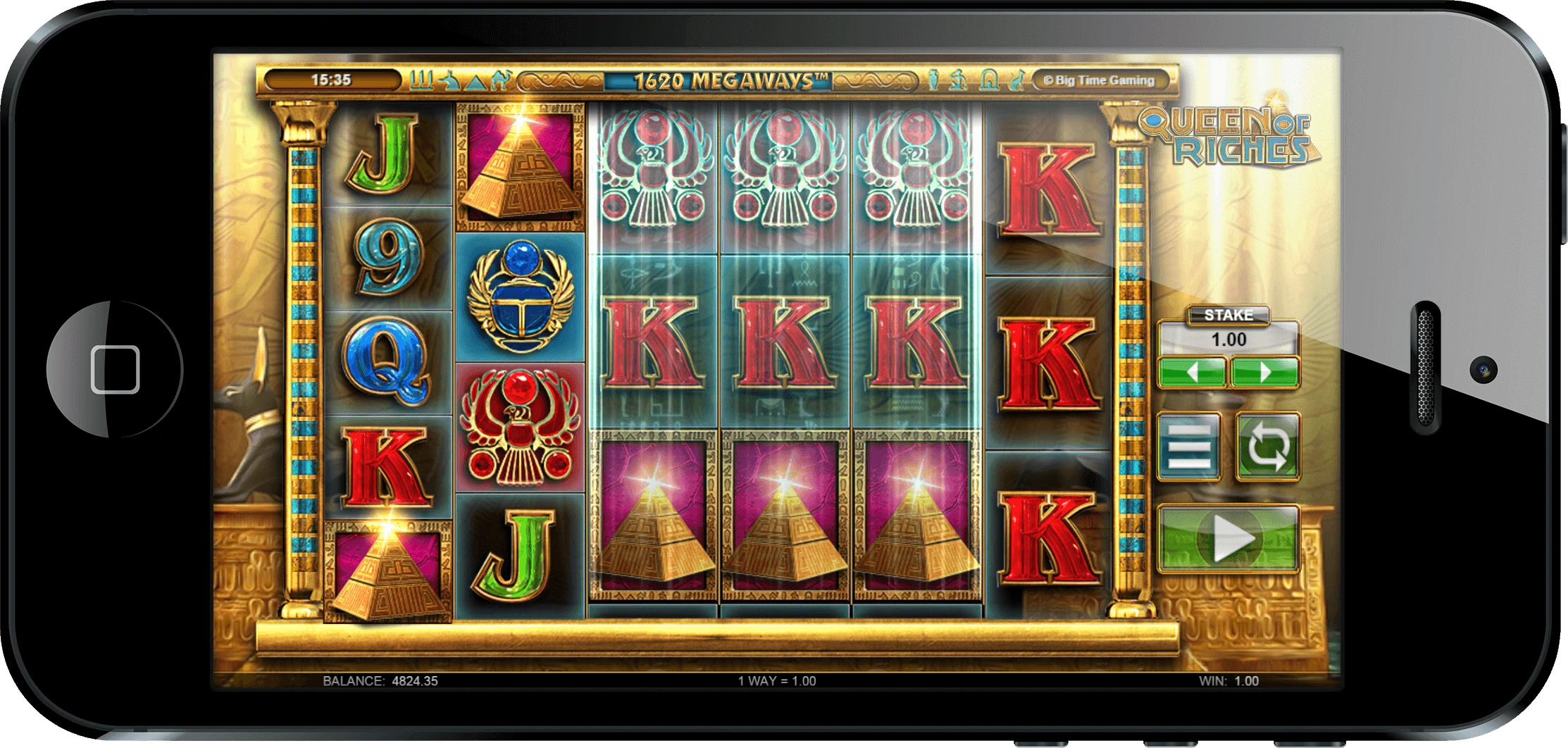 Queen of Riches - cloned reels Big Time Gaming