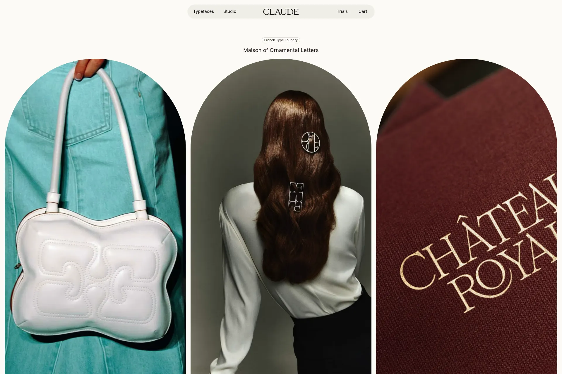 Screenshot of Claude Type website