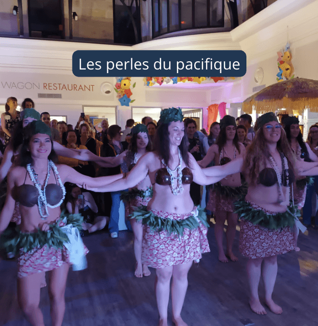 Décor animation et scénographie immersive polynésienne de Tahiti pour soirée d’entreprise à Bordeaux