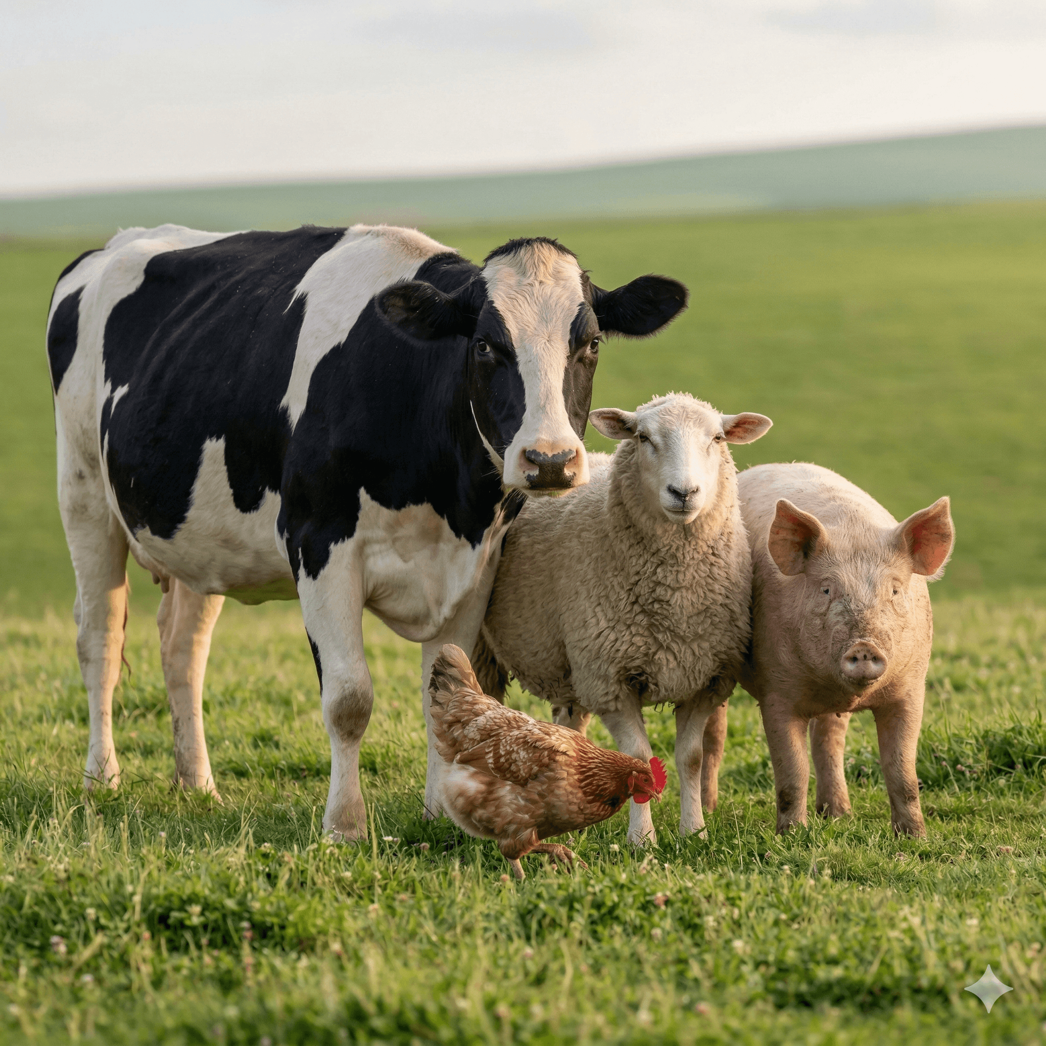 A white cow stands behind a barbed wire fence.