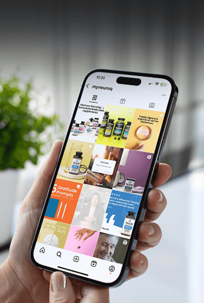 Social Media feed on phone in someone's hand