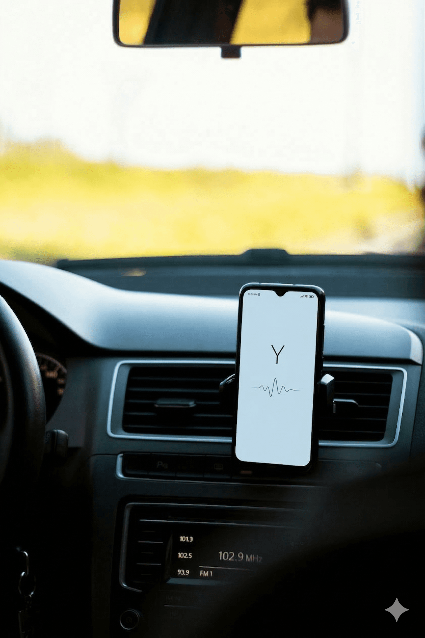 Field sales voice assistant in car with sales person