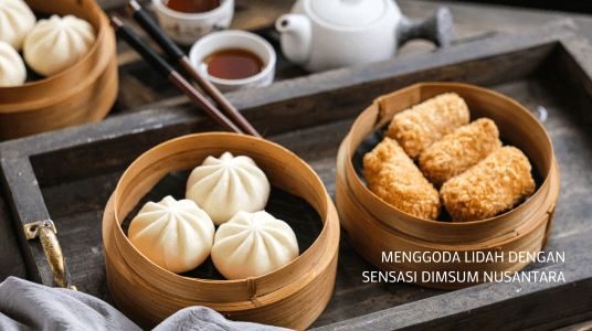 dimsum set dalam beberapa wadah terpisah