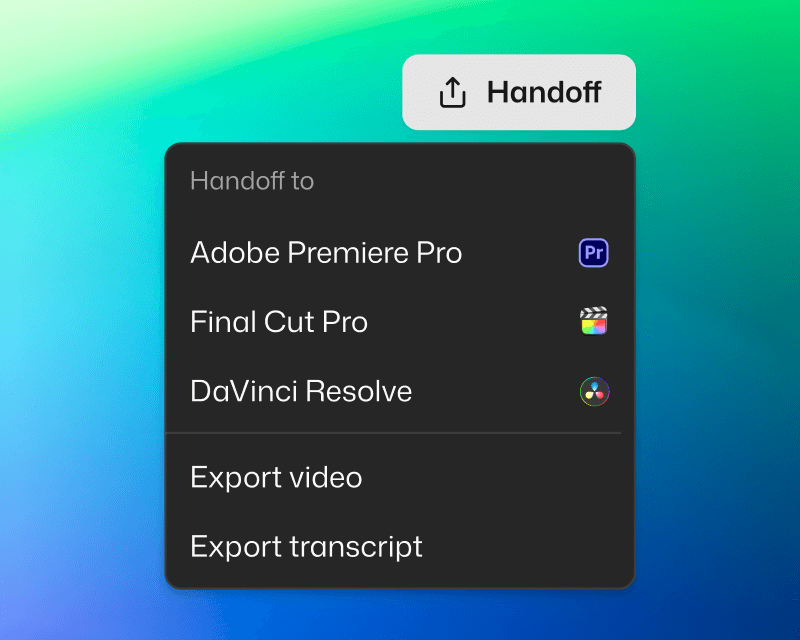 Handoff to NLE in Selects