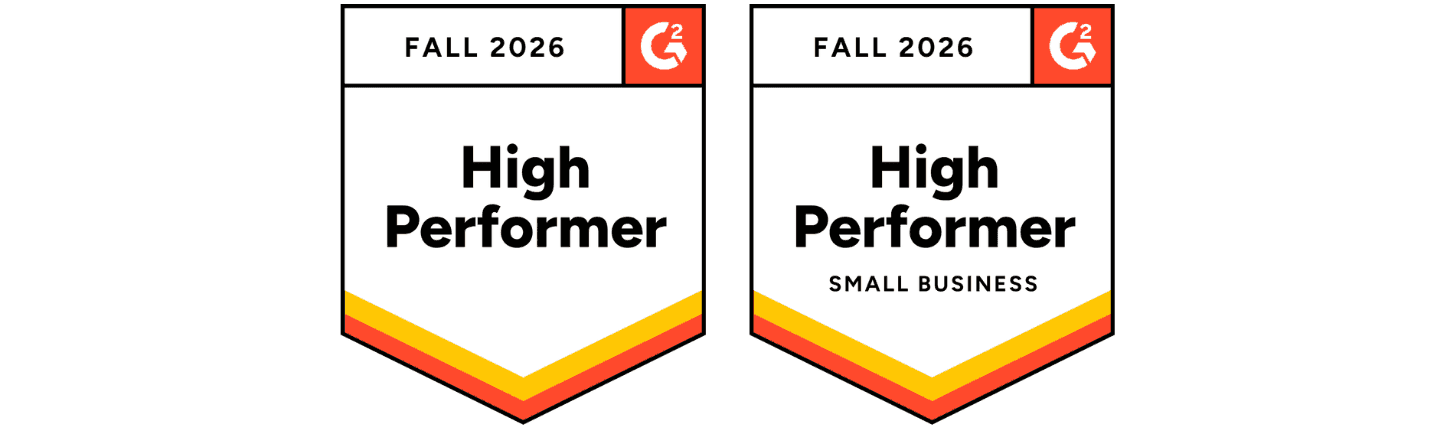 Visby Fall 2026 G2 badges in the AI Search Visibility Optimization category