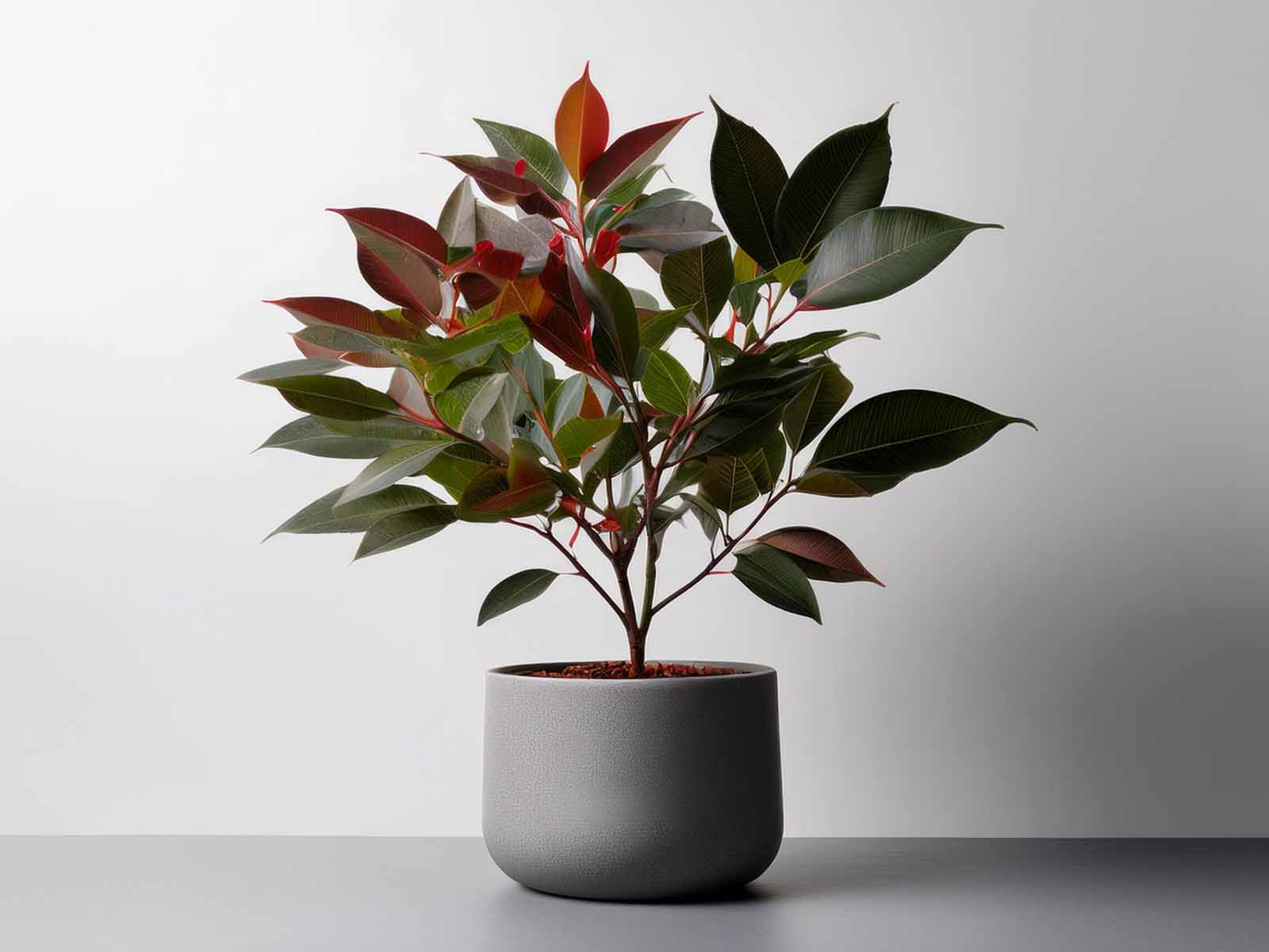 Natal Mahogany plant with glossy green leaves in a modern St. Louis office, supplied by Tropical Decor
