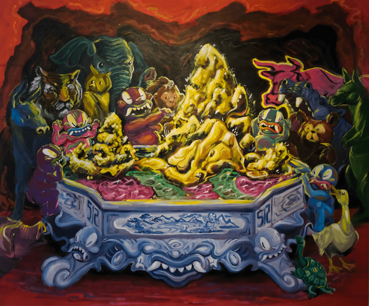 premium art poster and canvas prints, with originals available, from QART , of the artwork " Hòn non bộ "