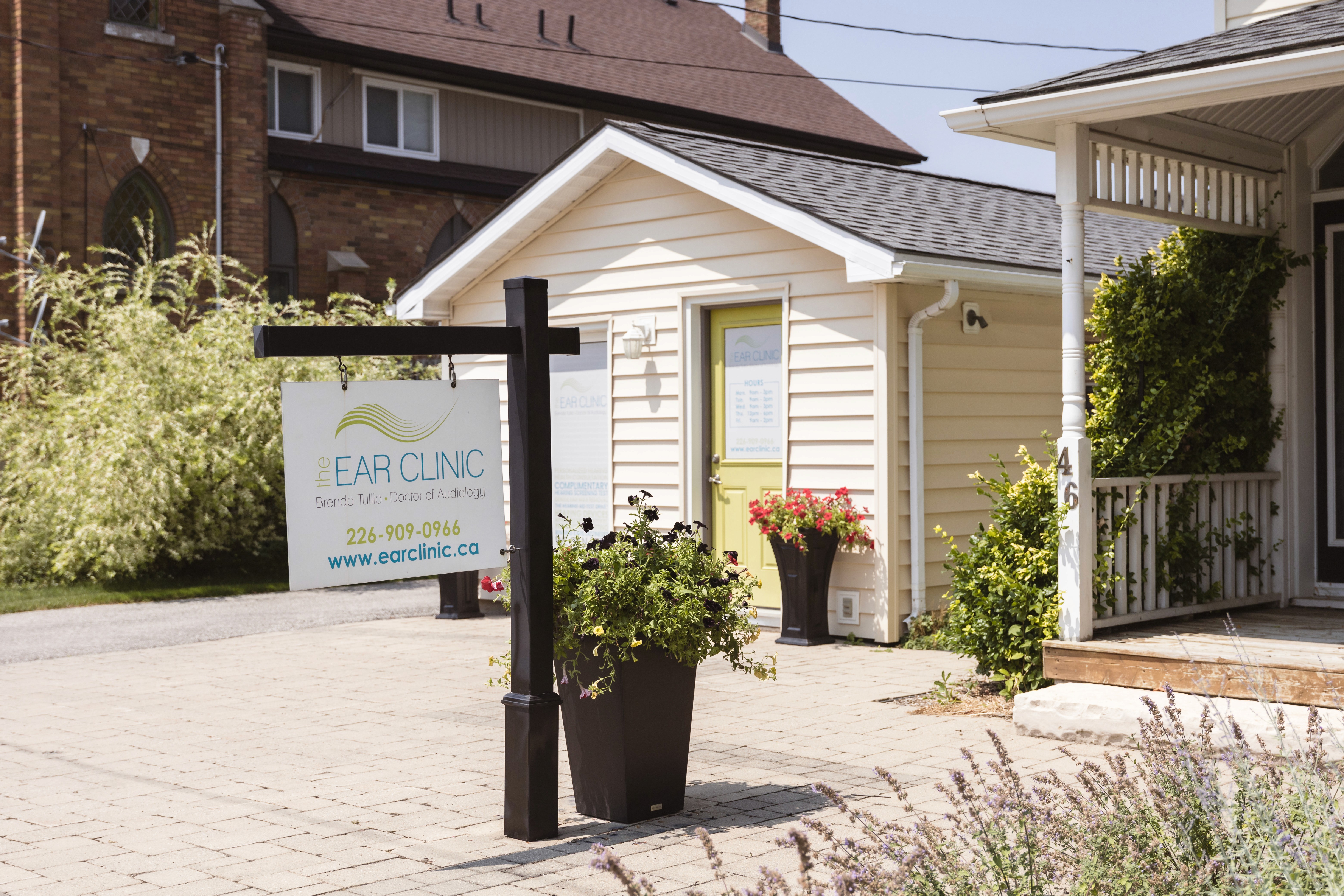 The ear clinic office entrance