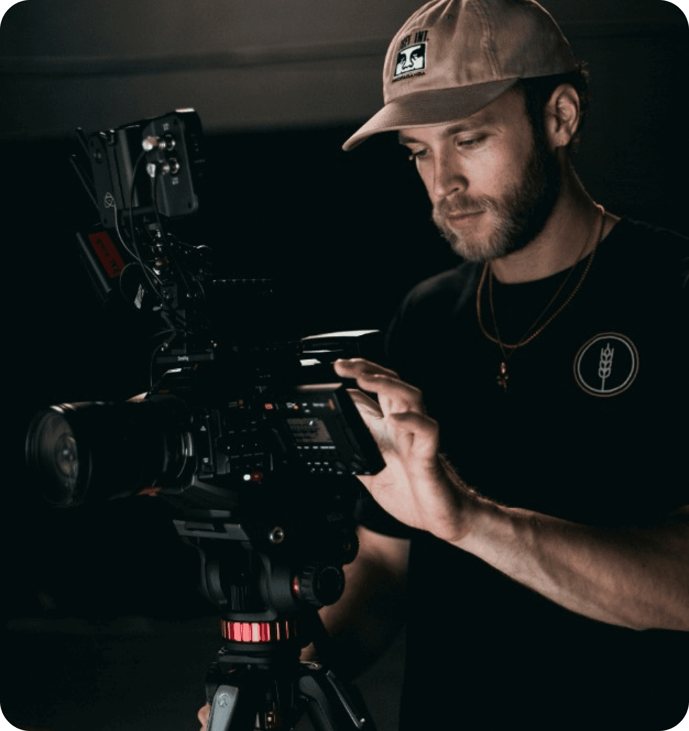 man holding a camera