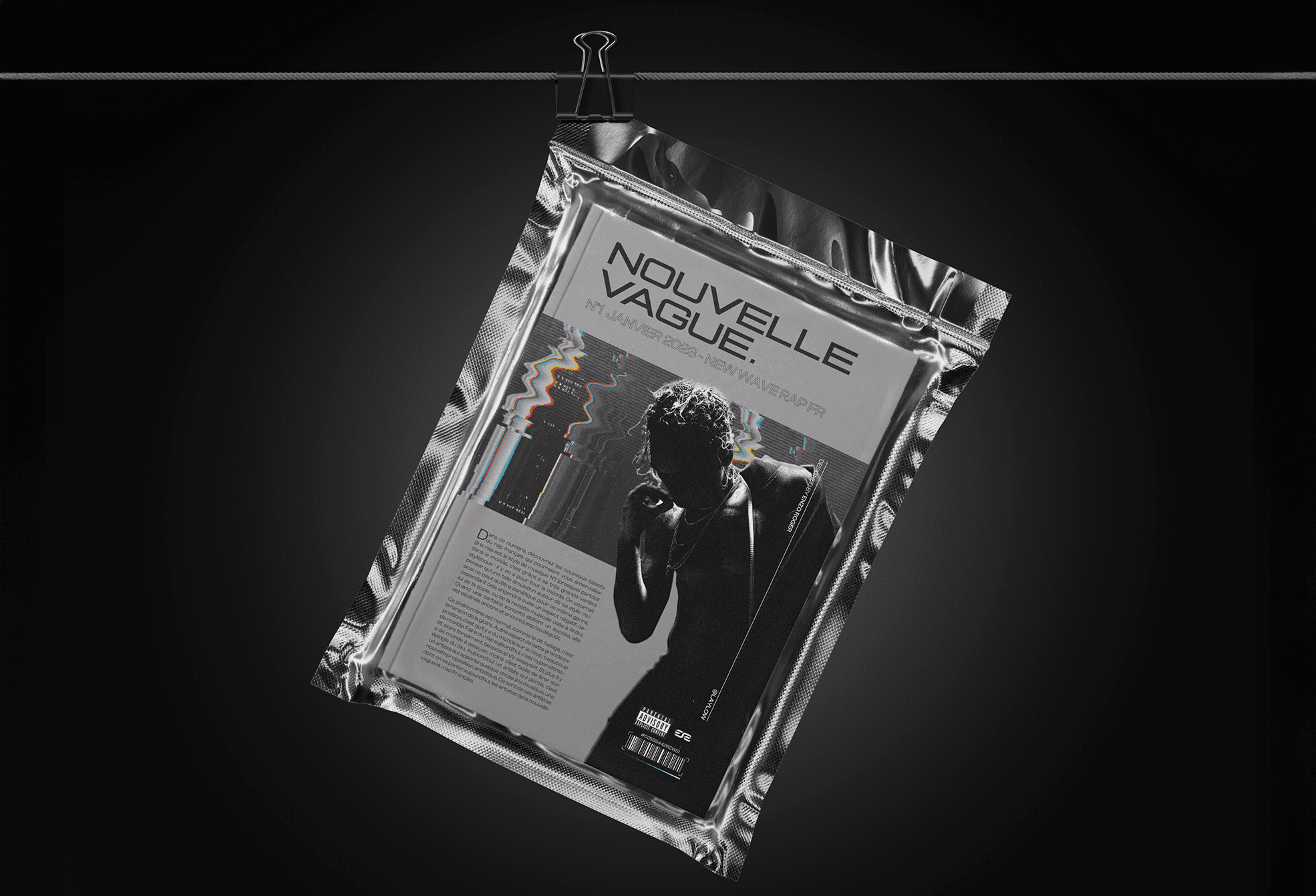 Couverture du fanzine Rapzine, design éditorial et direction artistique.