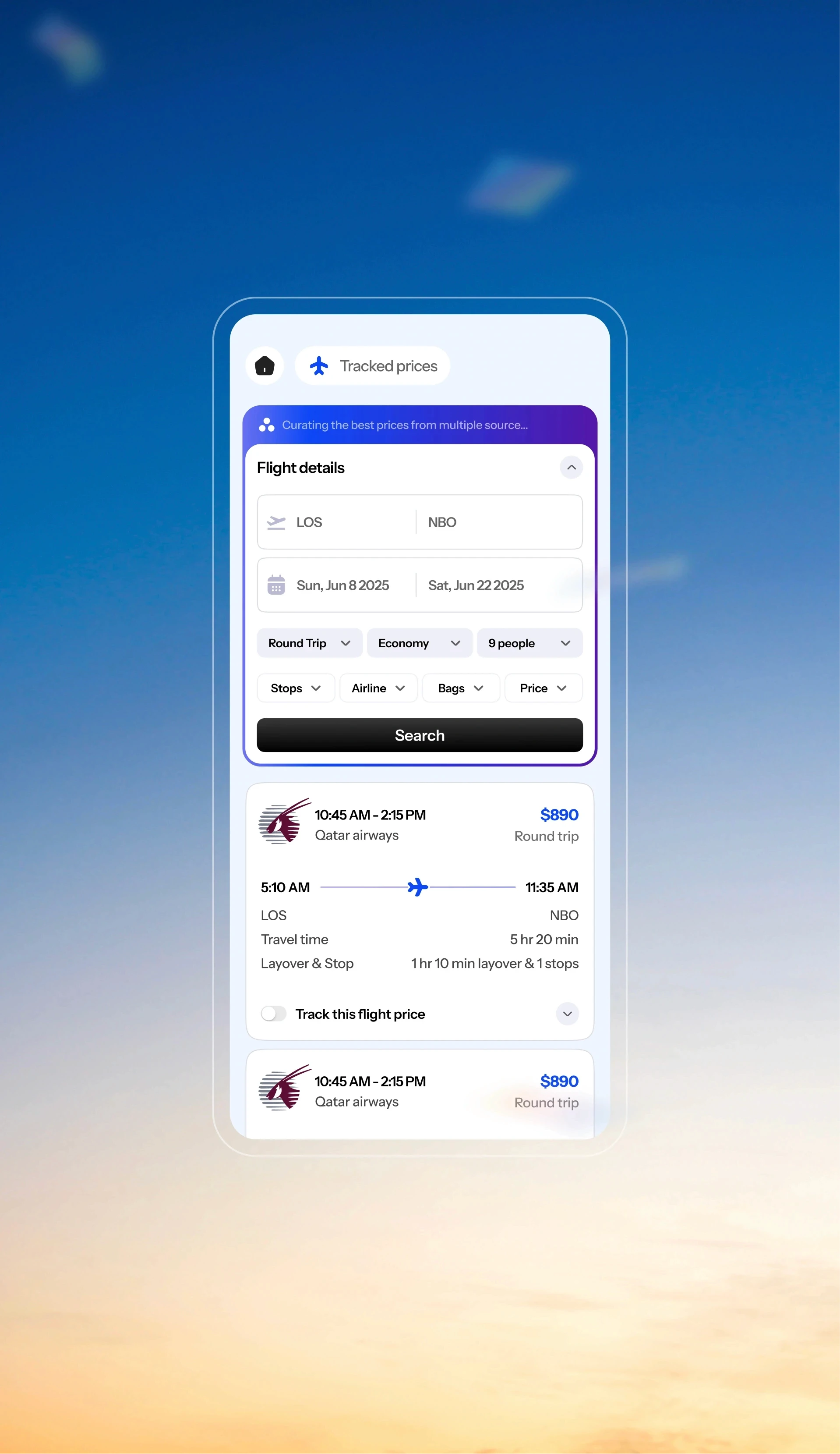 Flight Tracker web app