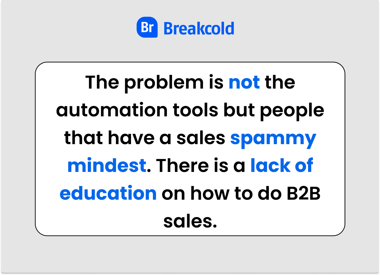 Is LinkedIn Prospecting Automation Illegal? Lack of education | Breakcold