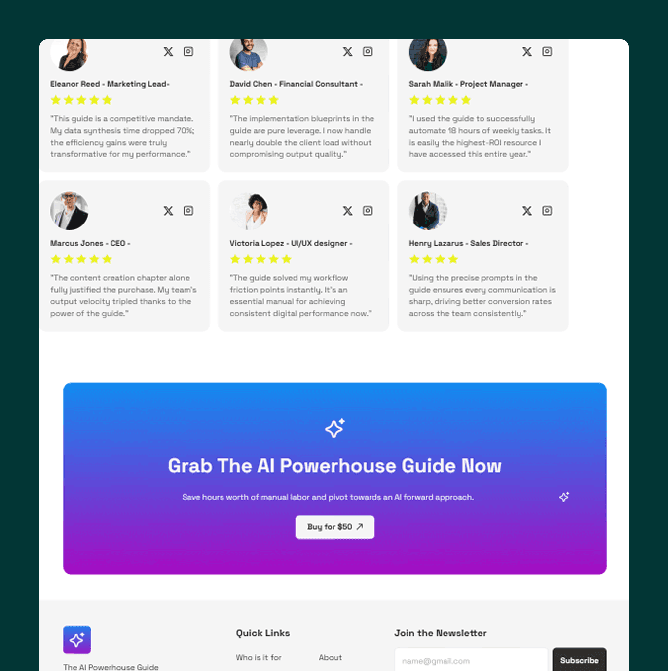 section snapshot from template