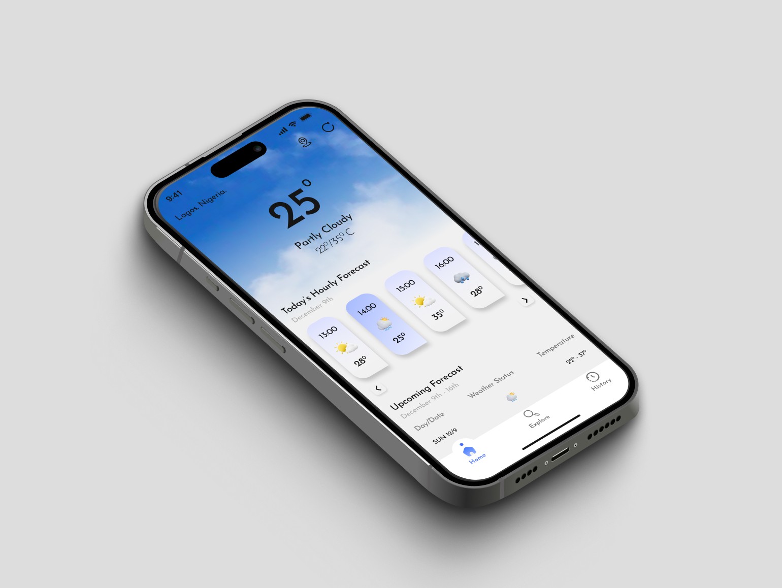 iOS weather mobile app