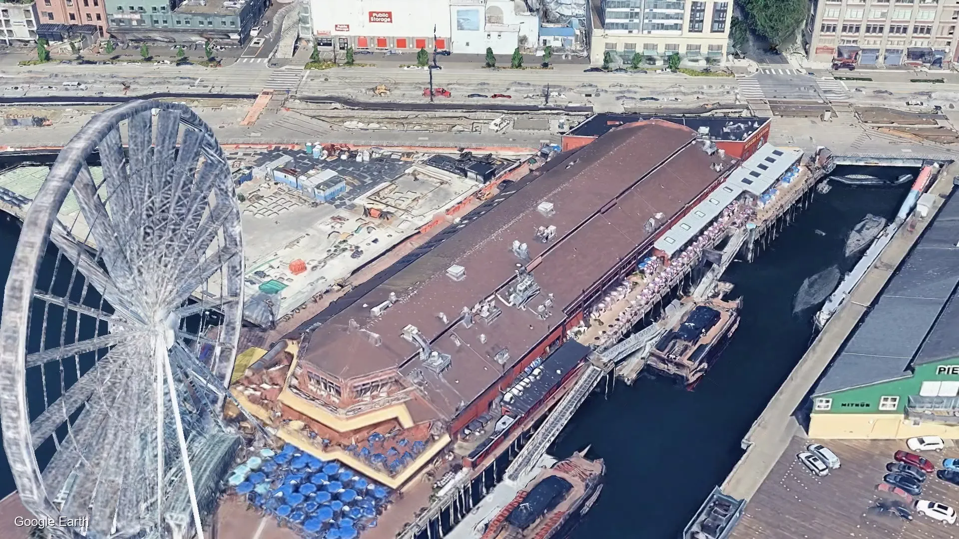 Google Earth 3D view of Pier 57