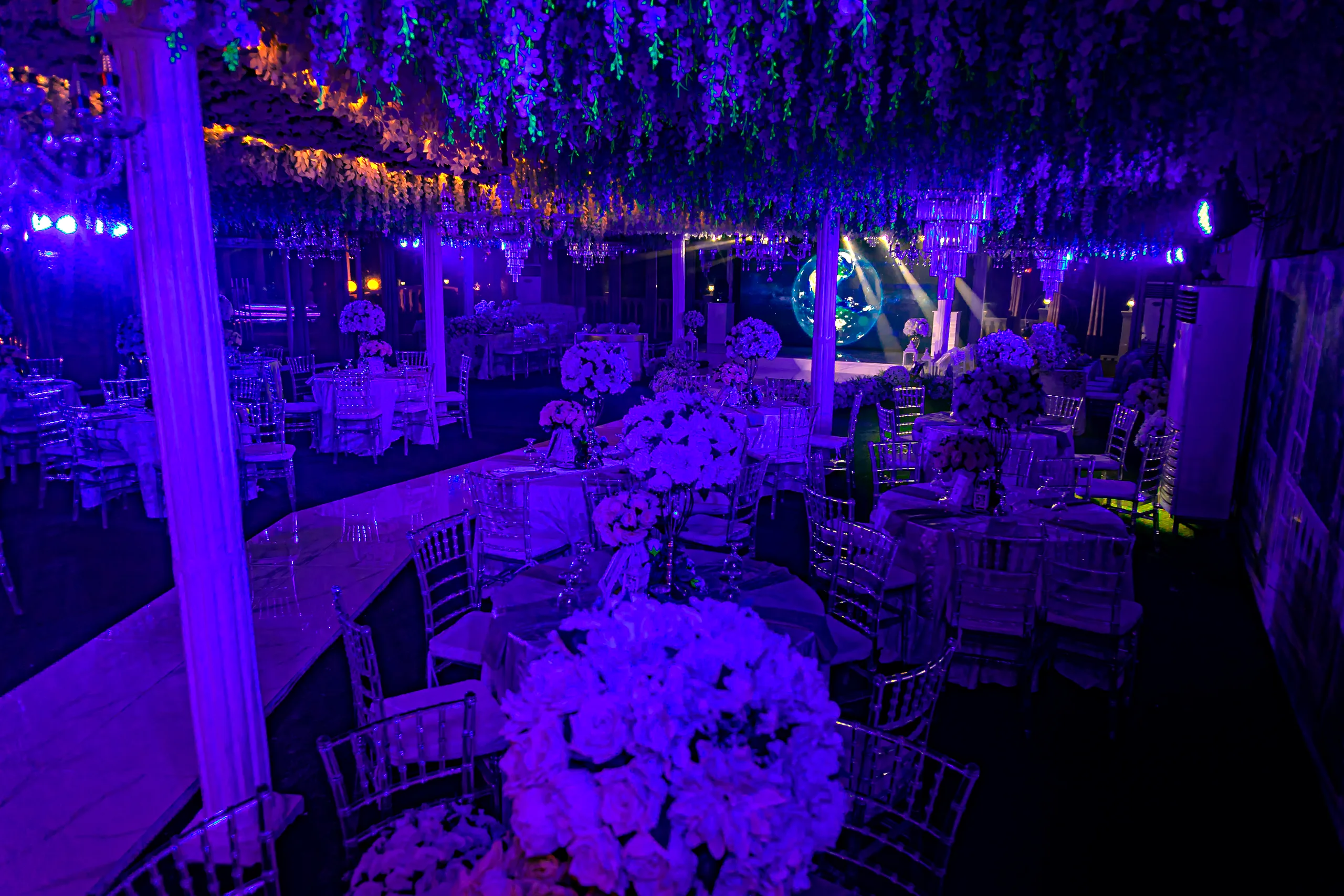 Grand debut celebration setup at the Hanging Gardens, Lazuri Tagaytay